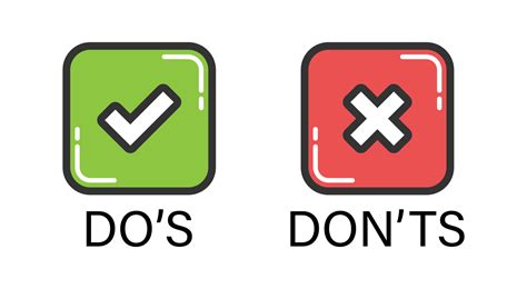 Do And Dont Icon In Flat Style Yes No Vector Illustration On White