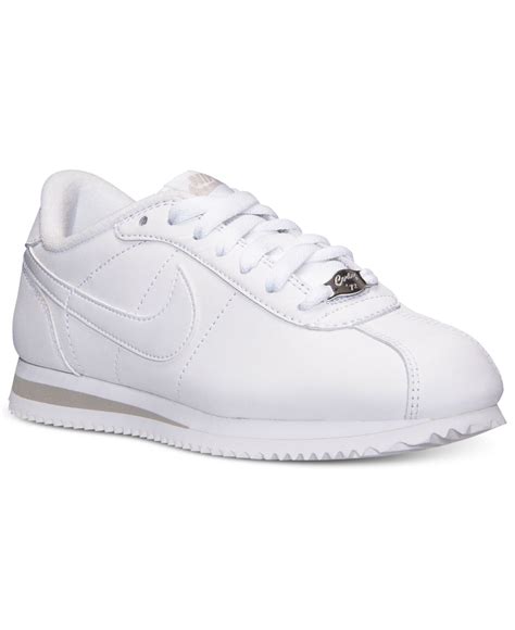 Nike Womens Cortez Basic Leather Casual Sneakers From Finish Line In