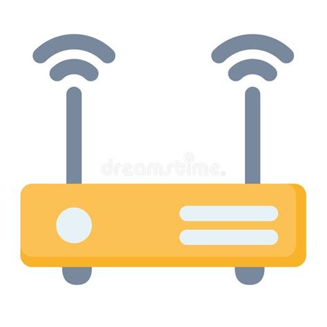 Router Access Point Wireless Modem Single Isolated Icon With Flat Style
