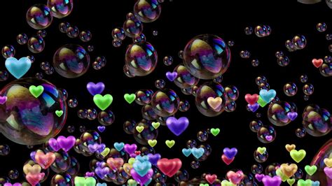 Love And Bubbles Black Screen Background Video Effect Youtube