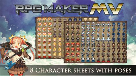 Steamdb Rpg Maker Mz Mv Cover Art Characters Pack Arena Top100