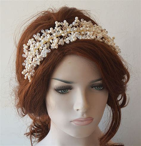 Pearl Headpiece Wedding Pearl Headband Wedding Headpiece Bridal