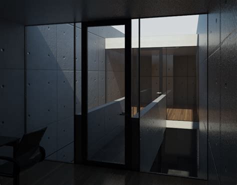 3d Model Of Azuma House Tadao Ando On Behance