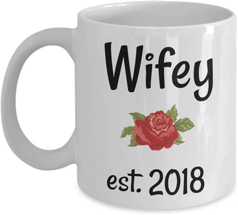 Funny Wife Coffee Mug Wifey Established Wife Gifts Tea Cup Perfect Novelty Gift Ideas For
