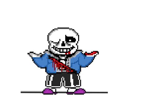 Sans Bleeding Sprite With Colouring And Shading By M1dn1gh7 Kun On