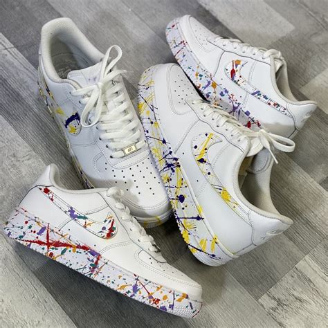 Your Design Nike Air Force One Custom Splatter Paint Custom Etsy