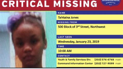 Missing 13 Year Old Girl Last Seen In Northwest Dc May Need Medication Police Say