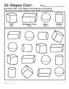 Every shape has been rendered fresh just for sketch. 3D Shape Color and Count - by Geo-Earth Sciences | TpT
