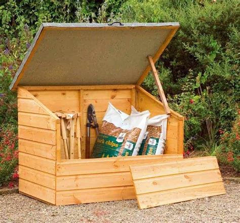 Wooden Garden Storage Box With Doors Garden Design Ideas