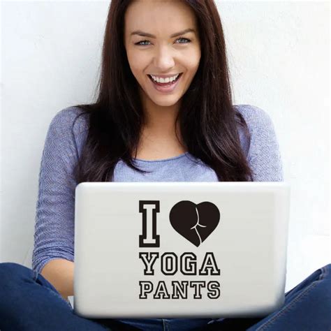 buy i love yoga pants computer sticker cute and sexy design removable wateproof