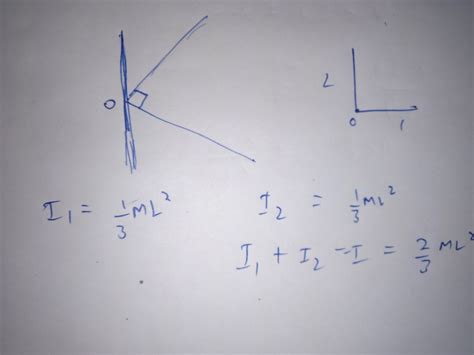 Two Identical Uniform Rod Each Of Mass M And Length L Joined Perpendicular To Each Other An