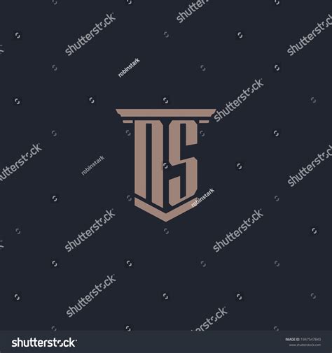 Ns Initial Monogram Logo Pillar Style Stock Vector Royalty Free 1947547843
