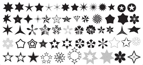 Star Shapes Clip Art Library