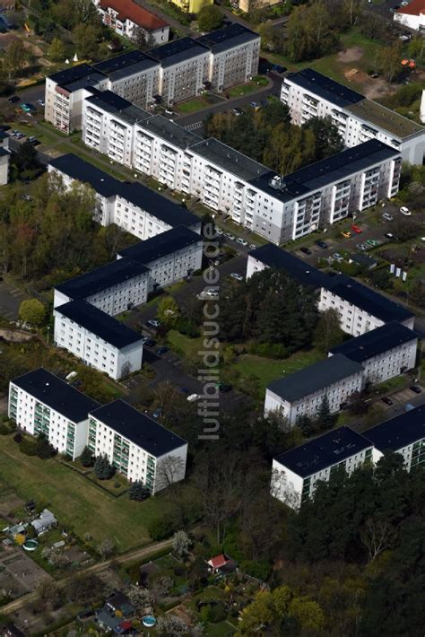 Bad Belzig Aus Der Vogelperspektive Plattenbau Hochhaus Wohnsiedlung In Bad Belzig Im