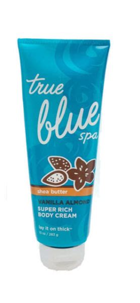 Bath And Body Works True Blue Spa Super Rich Body Cream Shea Buttervanillaalmond 10oz For