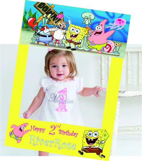 Spongebob Childs Frame Prop By Photoframeprops On Etsy Frame Props