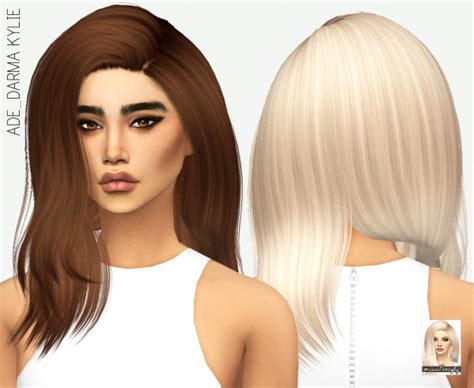 Sims 4 Hairs Miss Paraply Ade Darma Kylie Hair Retextured