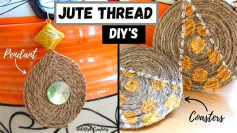Jute Thread Craft Ideas Pendant And Coasters Amazing I Easy Jute