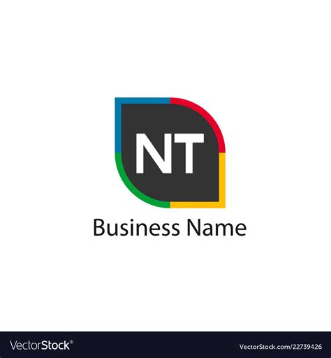 Initial Letter Nt Logo Template Design Royalty Free Vector