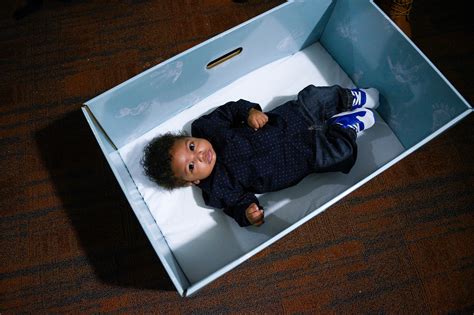 Baby In A Box Free Cardboard Bassinets Encourage Safe