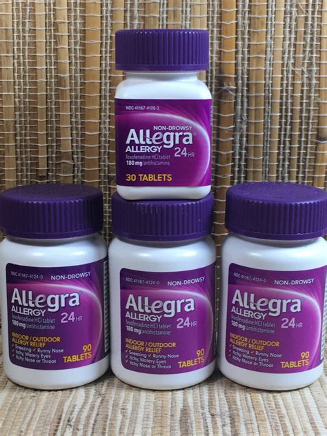 Allegra Adult 24 Hr Allergy Tablets 180mg 300 Tablets Sealed No Boxes