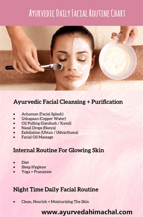 Ayurvedic Daily Facial Routine Chart Also Try Arogyam Pure Herbs Face