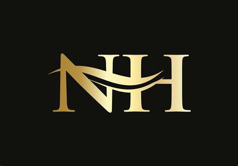 Initial Monogram Letter Nh Logo Design Vector Nh Letter Logo Design With Modern Trendy
