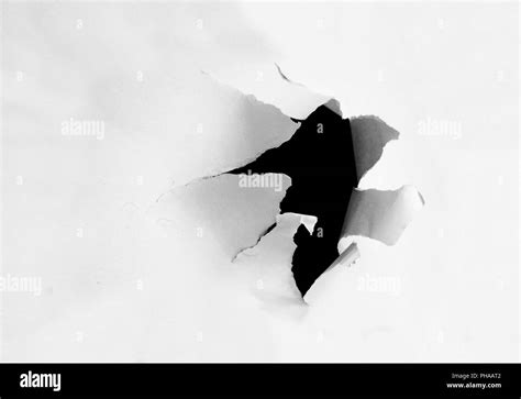 Torn Paper Hole Side Black And White Stock Photos And Images Alamy