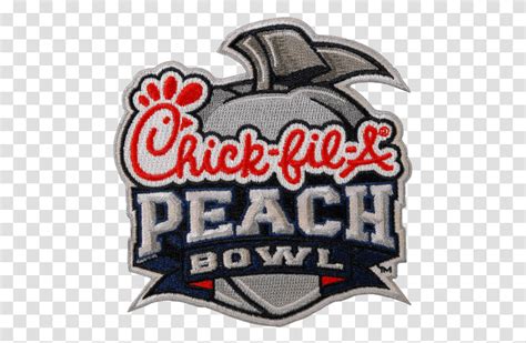 Chick Fil A Peach Bowl Patch Chick Fil A Peach Bowl Logo Trademark Rug Emblem Transparent Png