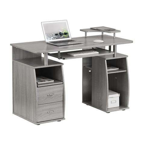 Techni Mobili Complete Computer Workstation Desk With Storage Grey
