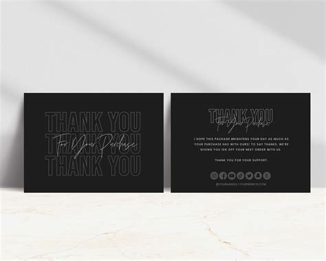 Thank them for their patronage, their business,even, if you feel it appropriate, their loyalty. EDITABLE Business Thank You Card Printable | Customer Thank You | Thanks For Your Purchase Card ...