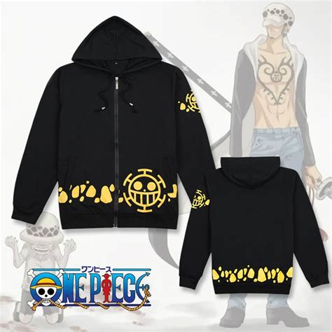 Trafalgar Law Hoodie Sweatshirt Coat Anime One Piece Cosplay Costume