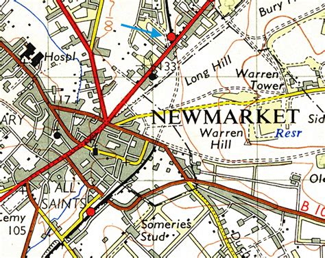 Disused Stations Newmarket Warren Hill Station Train Map Old Train