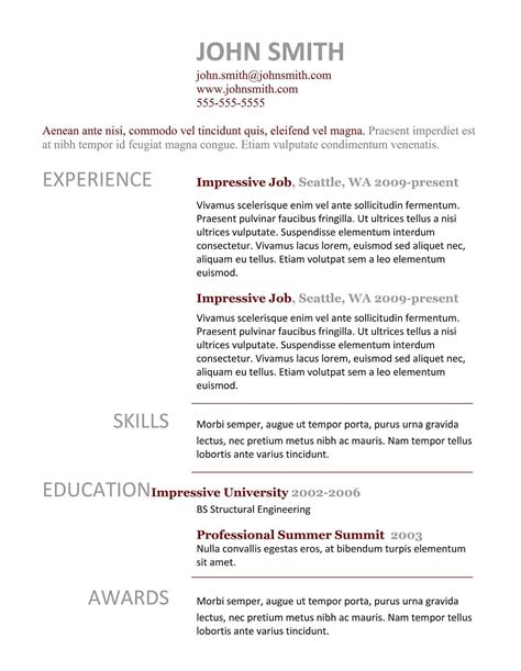5 Things To Have On Your Resume By Senior Year Resume Template Free