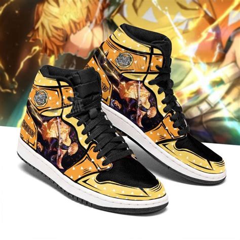 Zenitsu Shoes Boots Skill Thunder Breathing Demon Slayer Anime Sneakers