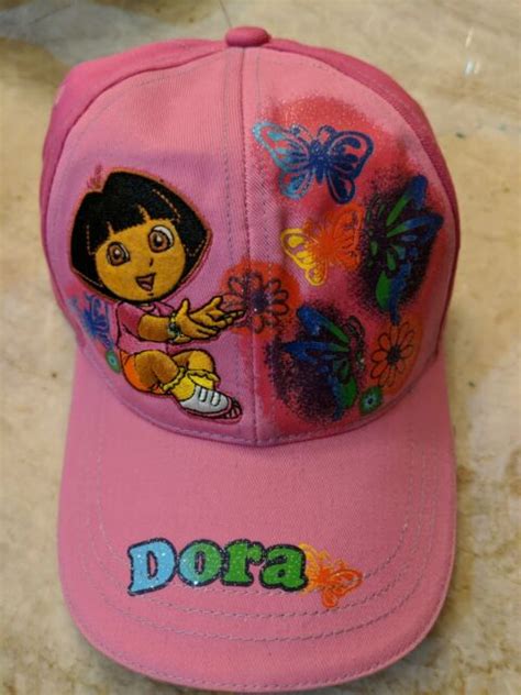 New Nickelodeon Dora The Explorer Baseball Cap Pink Purple Aqua