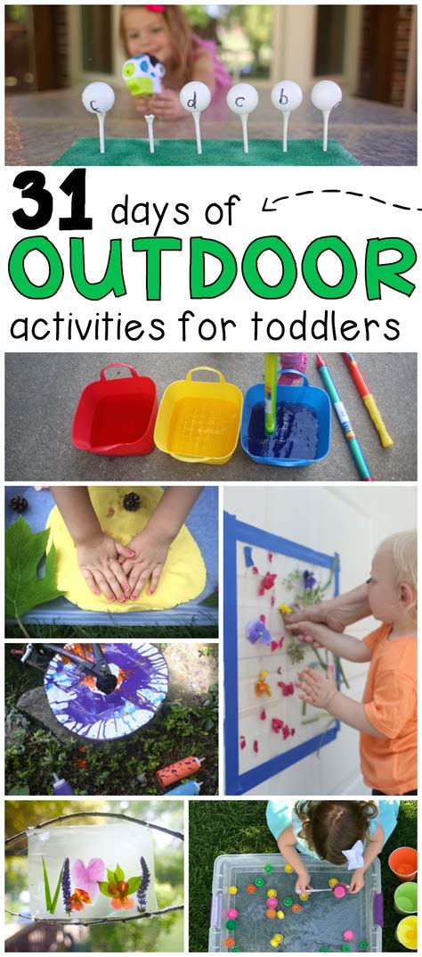 31 Days Of Outdoor Activities For Toddlers Toddler Outdoor Outdoor