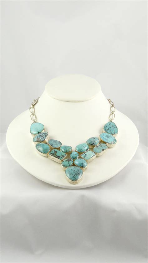 Light Blue Turquoise Necklace Arabella