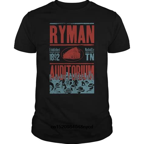 Gildan Funny T Shirts 1892 Ryman Auditorium 2018 Fashion Tshirt Men T
