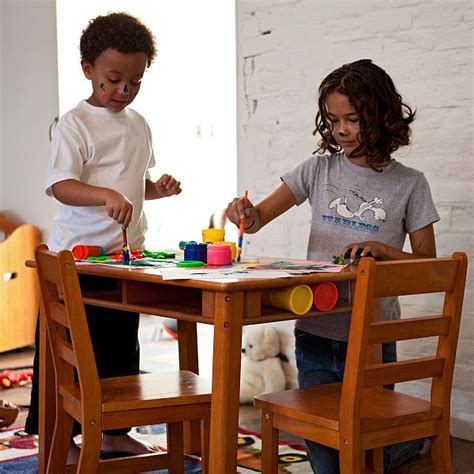 Simple Lipper Rectangular Table And Chair Set For Children