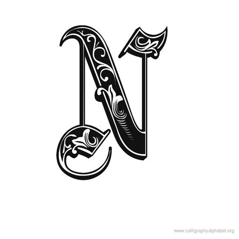 N With Images Calligraphy Alphabet Typography Fonts Alphabet