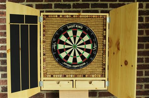 Cork Dart Board With Cabinet