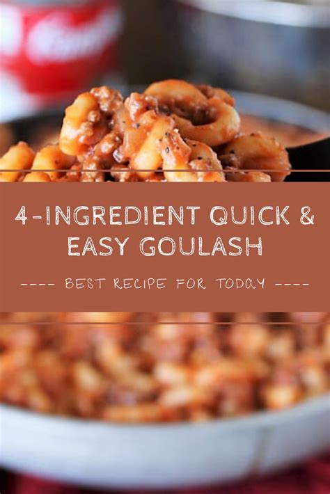 4 Ingredient Quick And Easy Goulash
