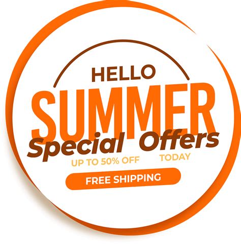 Summer Special Free Summer Hello Summer Special Offer 50 Png