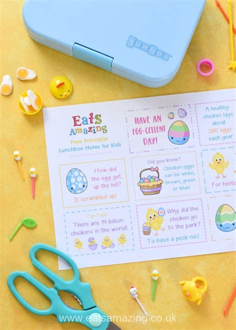 Easter Chick Themed Free Printable Lunchbox Notes For Kids Laptrinhx