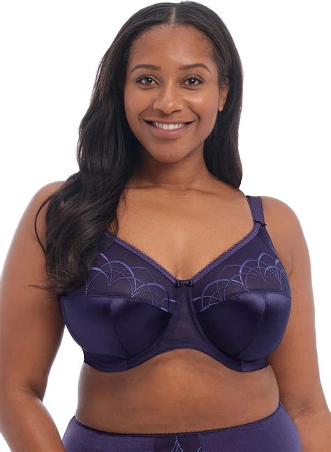 elomi women s plus size cate underwire full cup banded bra ink 38gg uk clothing
