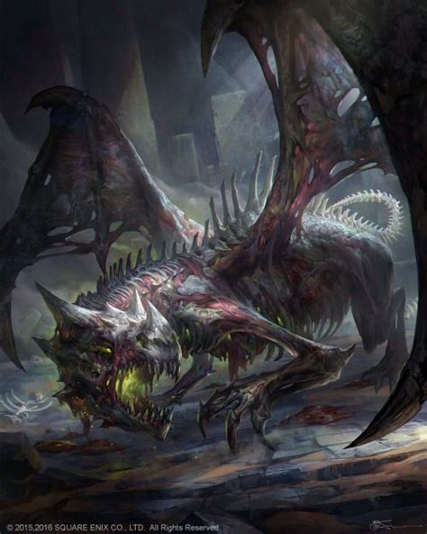 Morbid Fantasy Zombie Dragon Fantasyhorror Concept By Fantasy