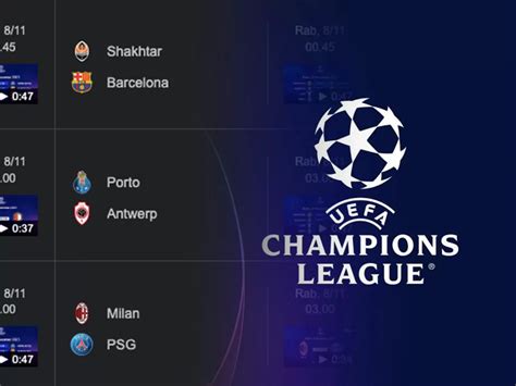 Jadwal Lengkap Liga Champions Matchday 4 Persaingan Ketat Tim Elit Dan