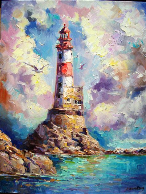 Old Lighthouse Painting By Vladimir Artmajeur
