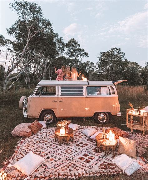 Dreamy Picnic Camp Set Up With Spell Camping Set Up Van Life Camping Aesthetic